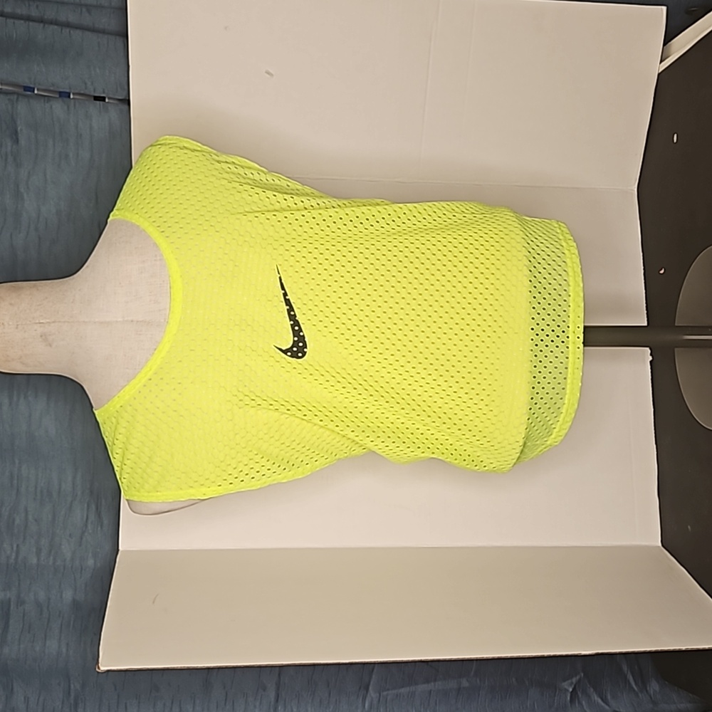 Women NIKE DRI-FIT PARK SOCCER TRAINING BIB Mesh Top Tank Crop Green  Large